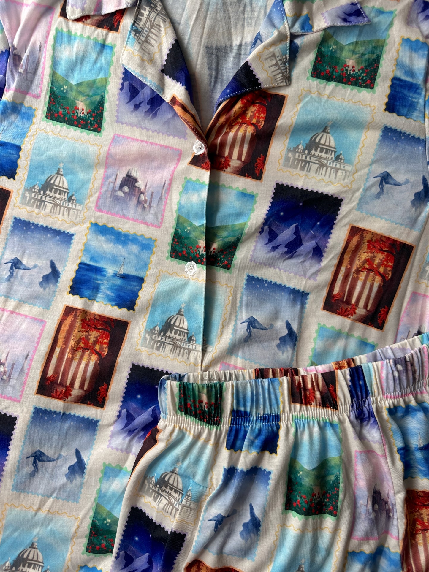 ACOTAR COURT STAMPS PAJAMA SHORTS SET