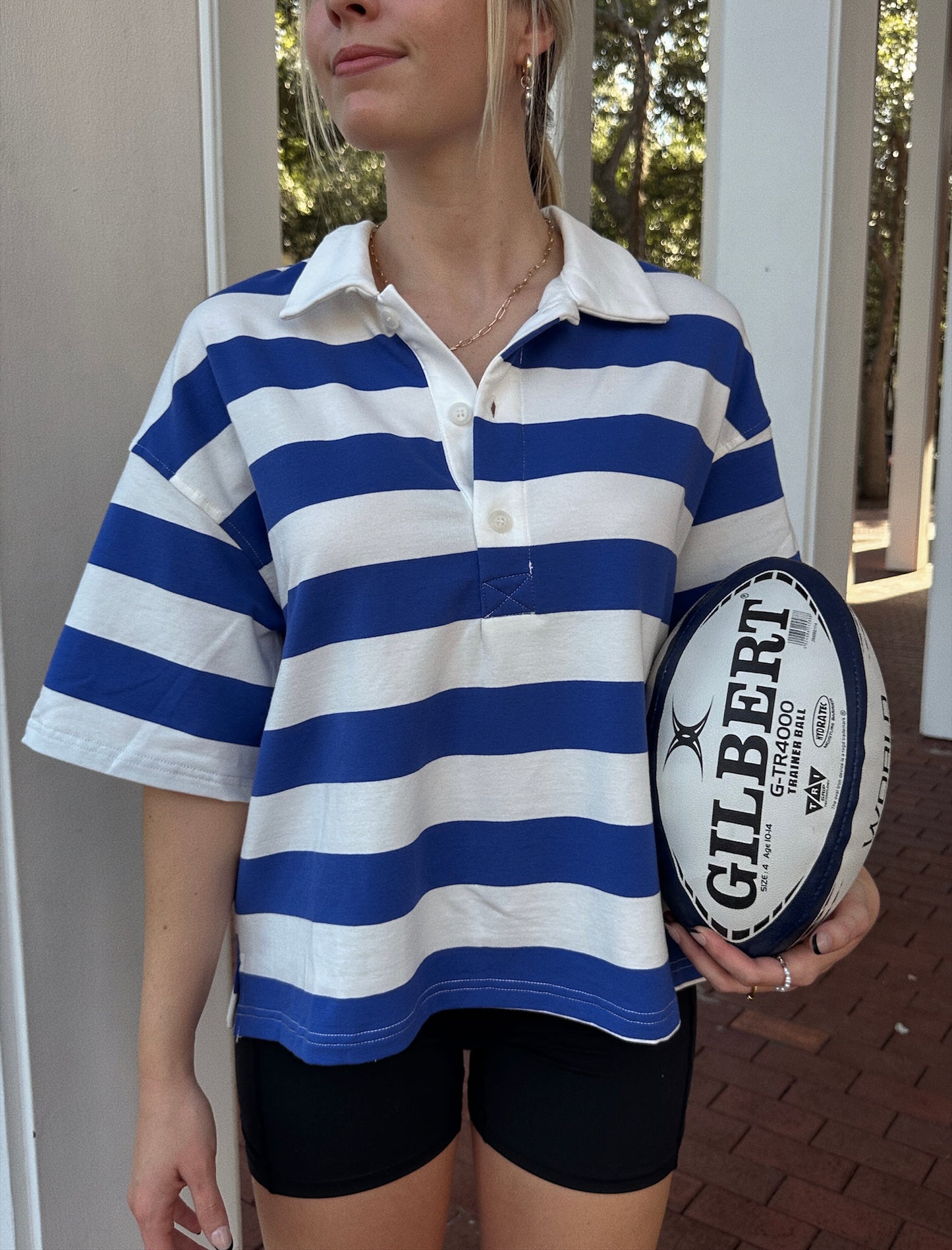 TOMMEN LADDIES OVERSIZED RUGBY SHIRTS