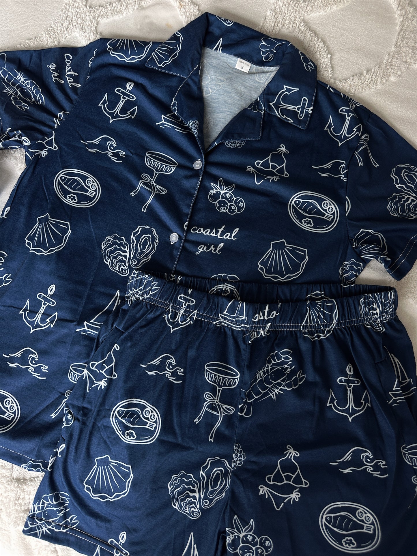 COASTAL GIRL PAJAMA SHORTS SETS