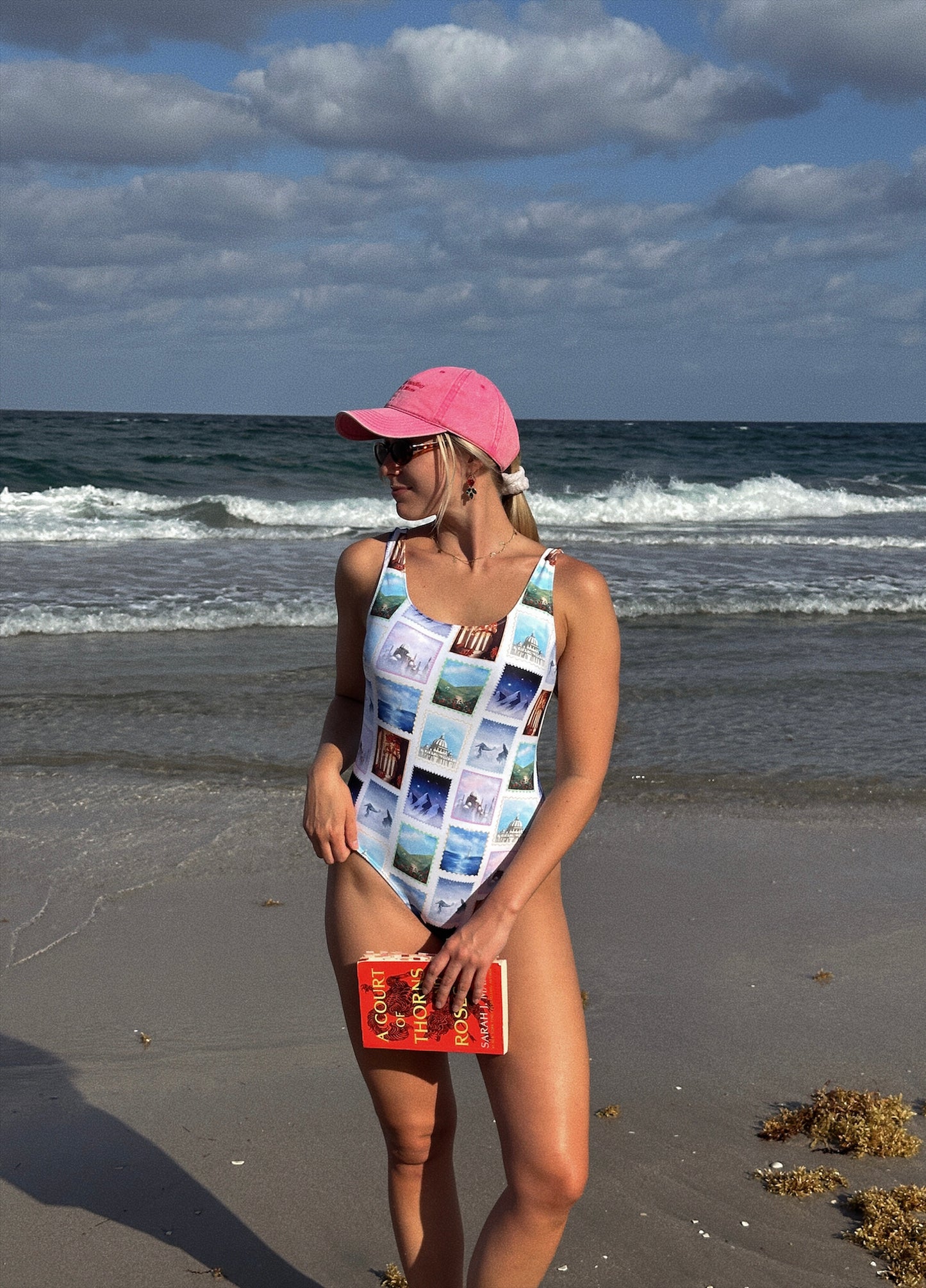 ACOTAR COURT STAMPS ONE PIECE SWIMSUIT