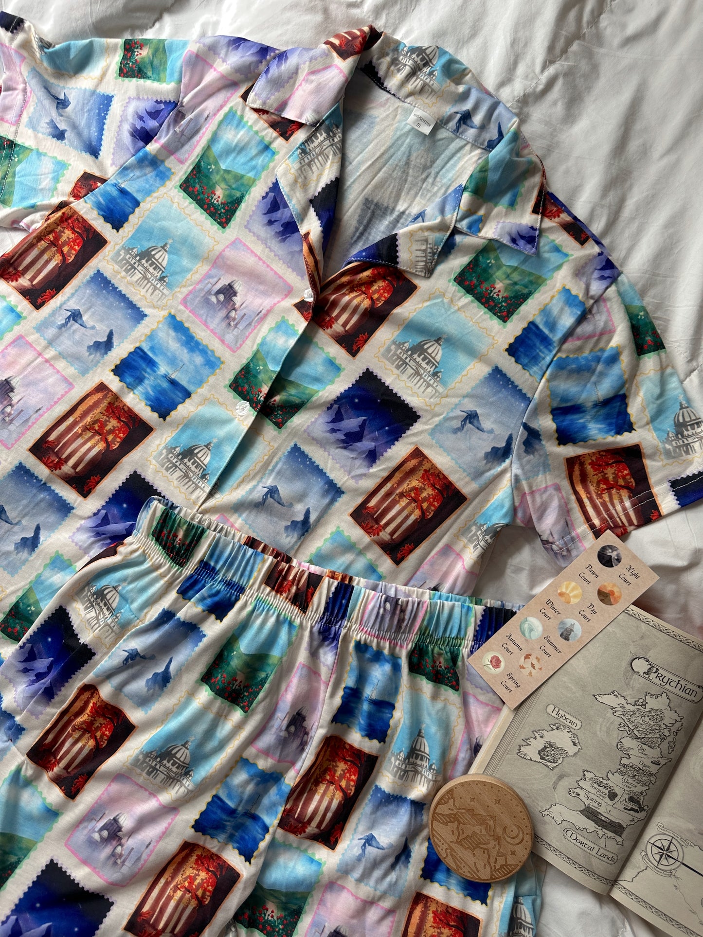 ACOTAR COURT STAMPS PAJAMA SHORTS SET