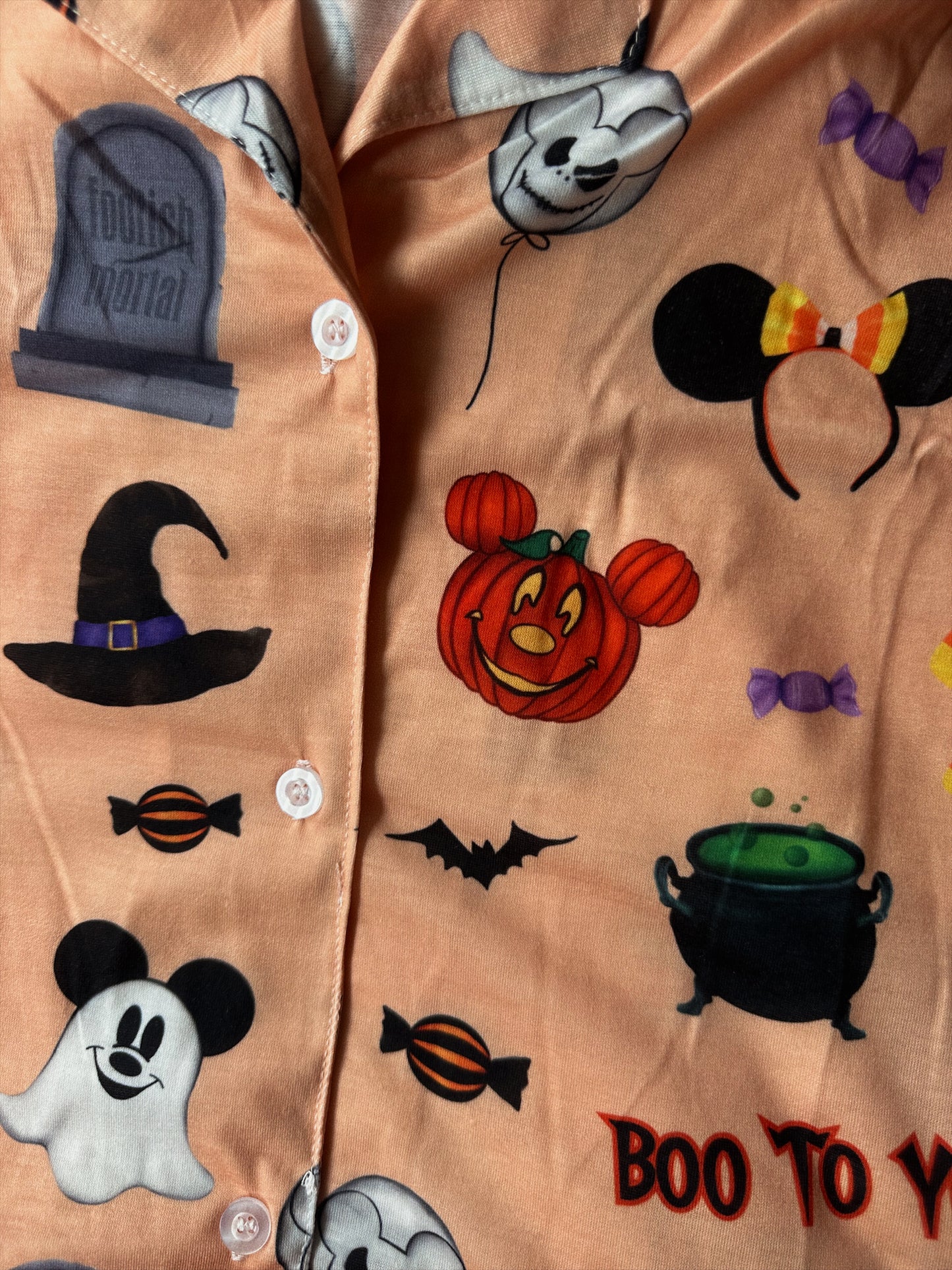 BOO TO YOU HALLOWEEN PAJAMA SHORTS SET