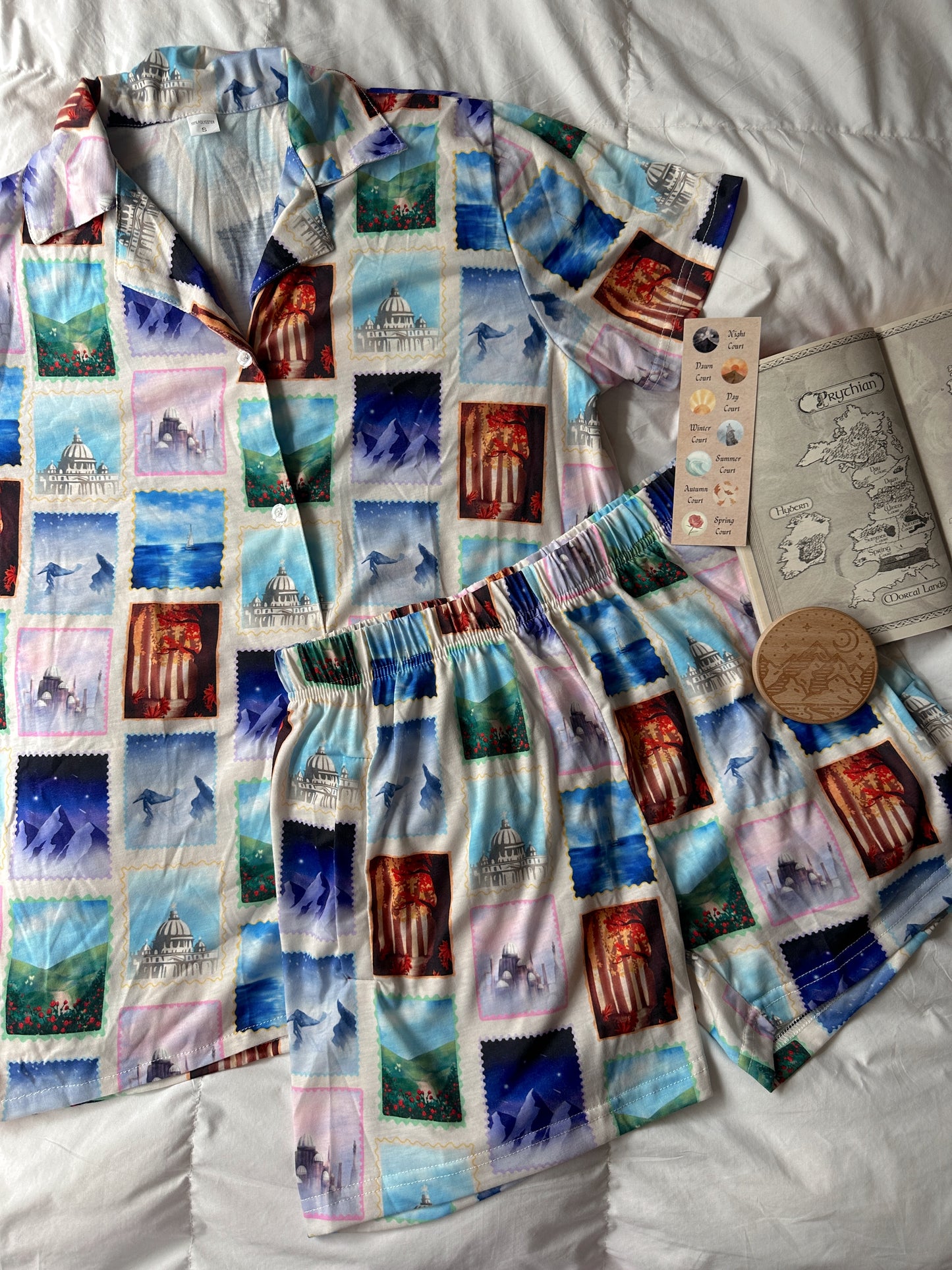 ACOTAR COURT STAMPS PAJAMA SHORTS SET
