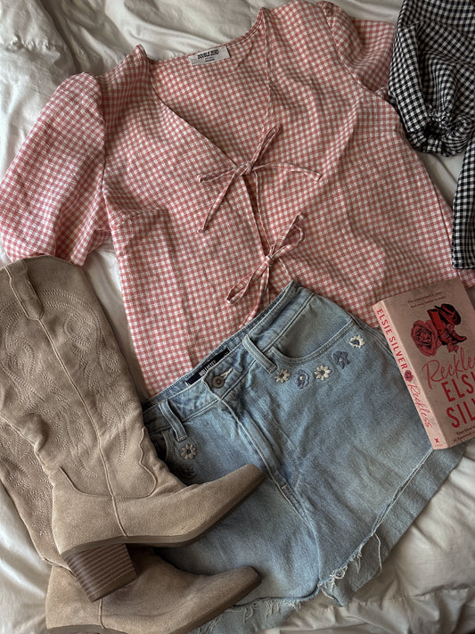 COWGIRL SUMMER GINGHAM TOP