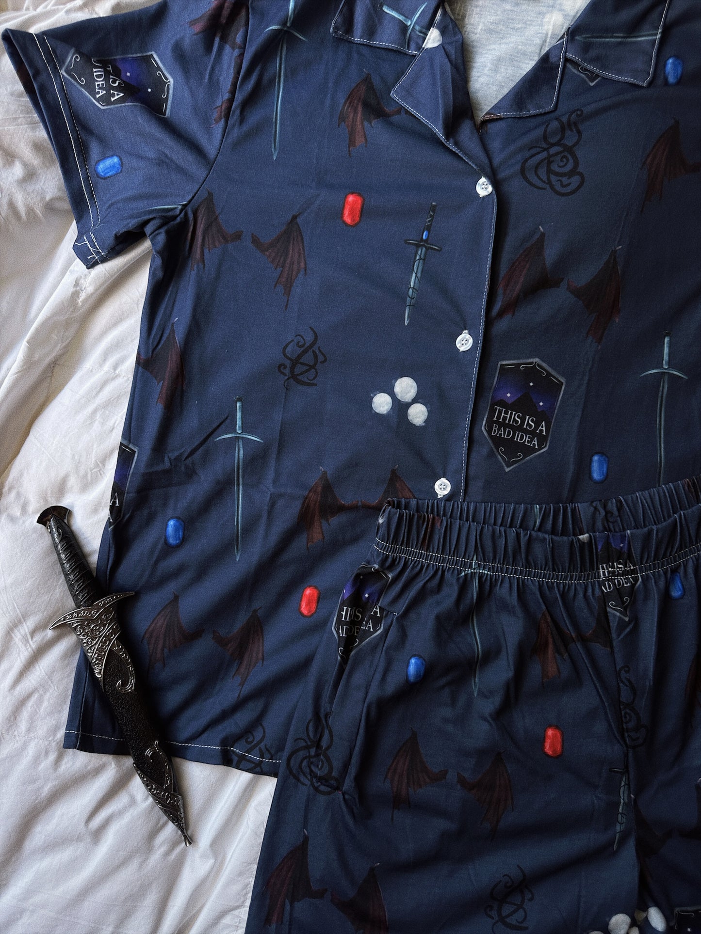 BAT BOYS PAJAMA SHORTS SET