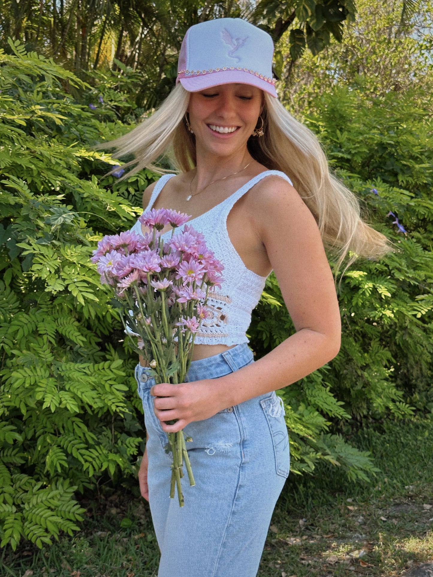 THE FLOWER-LOVING WYVERN TRUCKER HAT