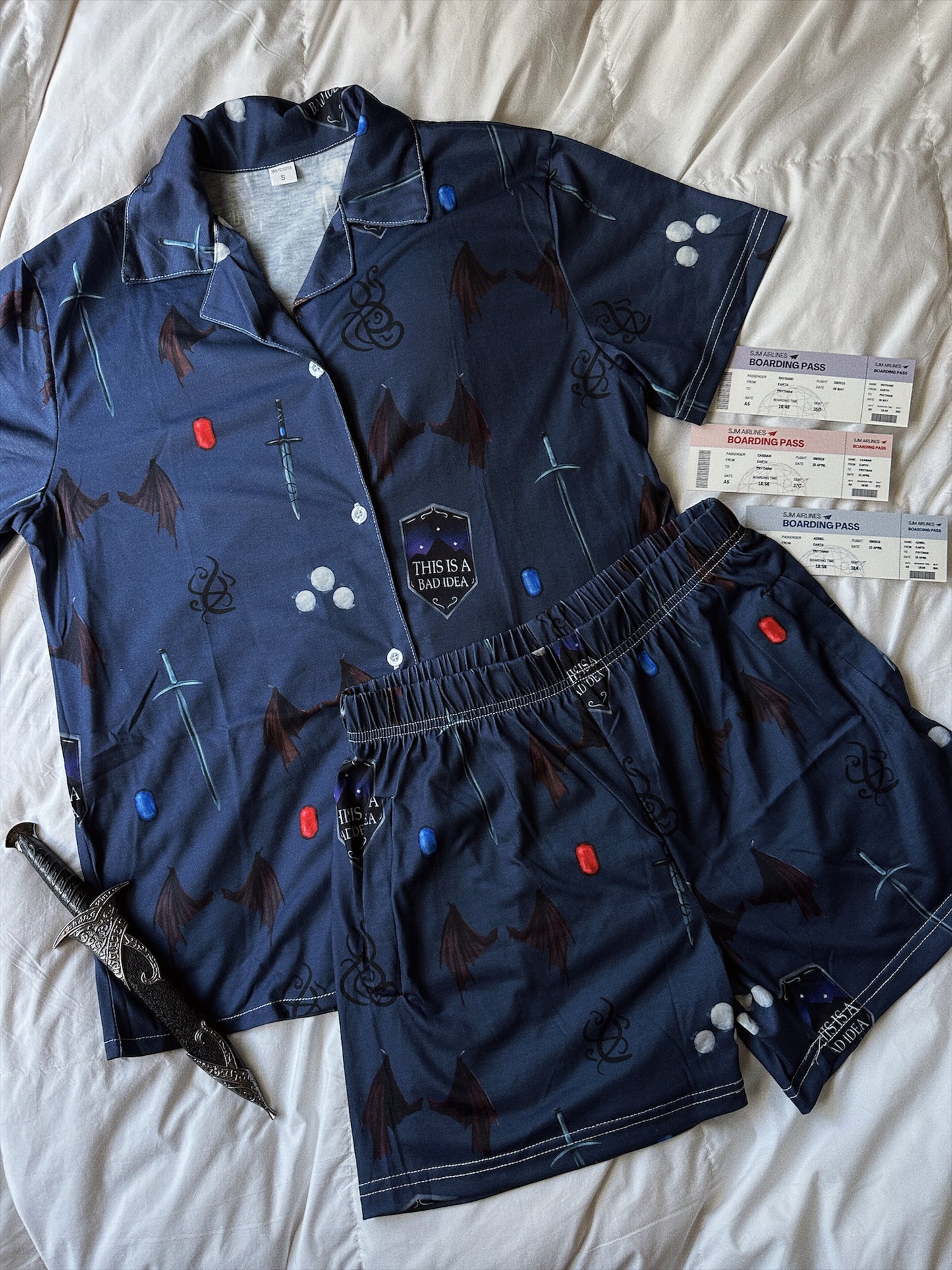 BAT BOYS PAJAMA SHORTS SET
