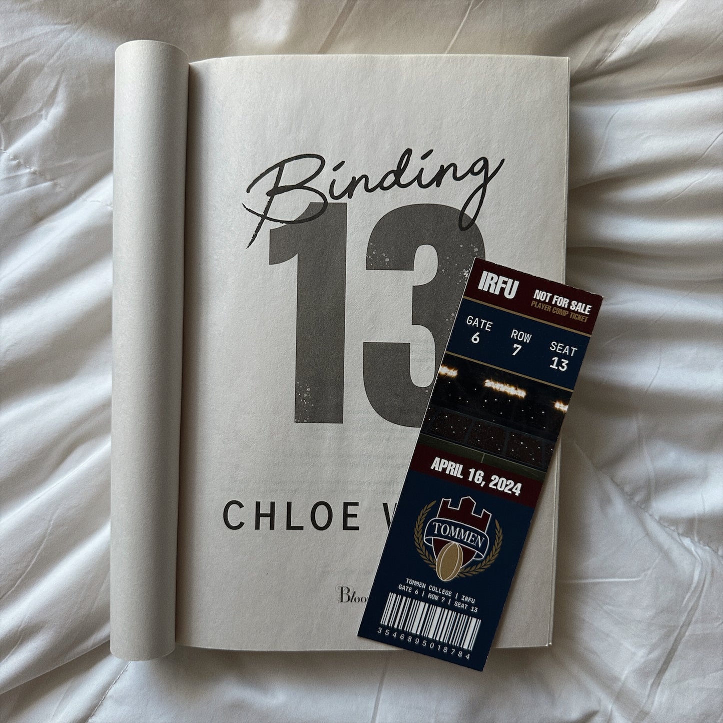 TOMMEN RUGBY TICKET BOOKMARK
