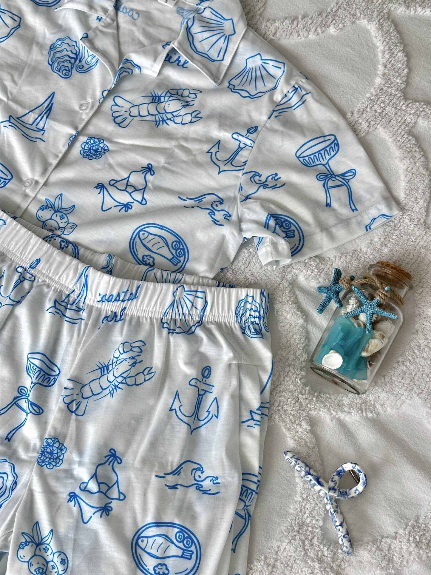 COASTAL GIRL PAJAMA SHORTS SETS