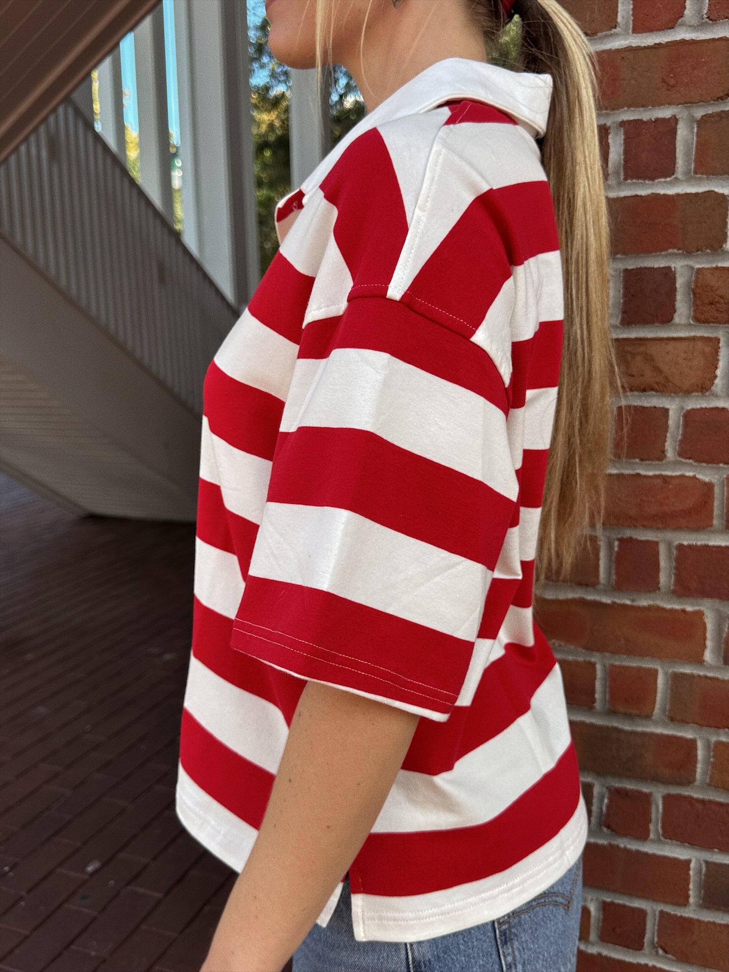 TOMMEN LADDIES OVERSIZED RUGBY SHIRTS