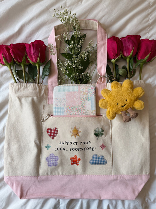 SUPPORT YOUR LOCAL❤ ZIPPERED TOTE BAG