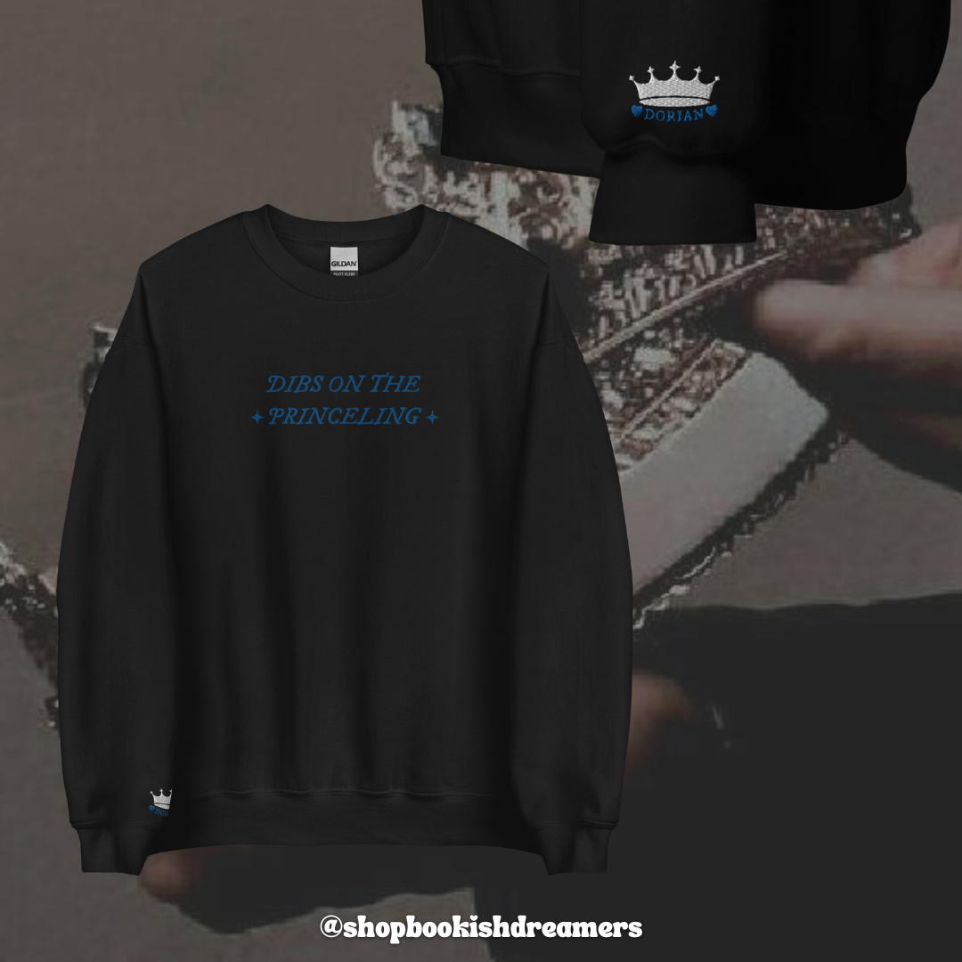 DIBS ON THE PRINCELING EMBROIDERED CREWNECK