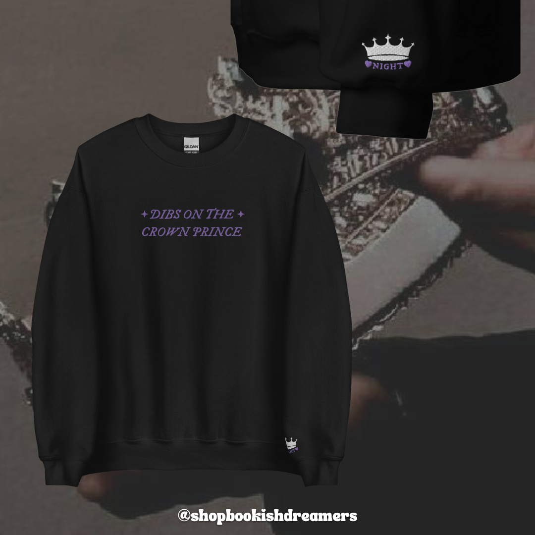 DIBS ON THE CROWN PRINCE EMBROIDERED CREWNECK