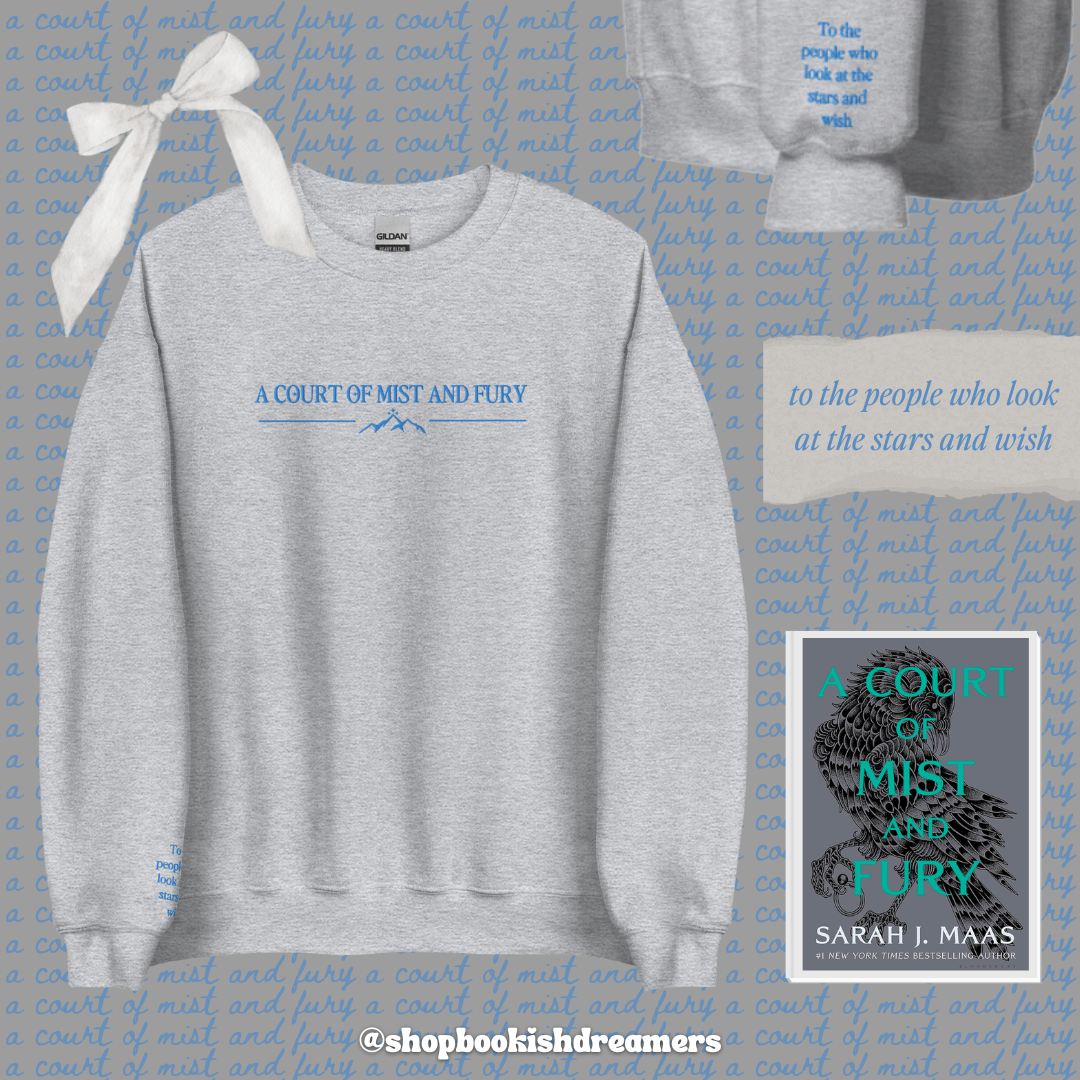 SARAH J MAAS BOOKS EMBROIDERED CREWNECK