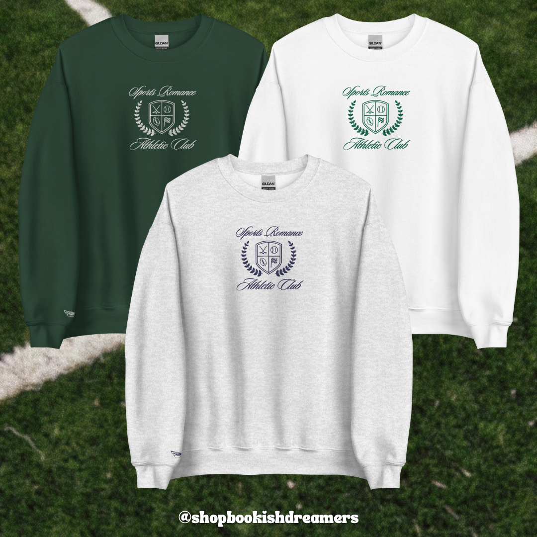 SPORTS ROMANCE ATHLETIC CLUB EMBROIDERED CREWNECK