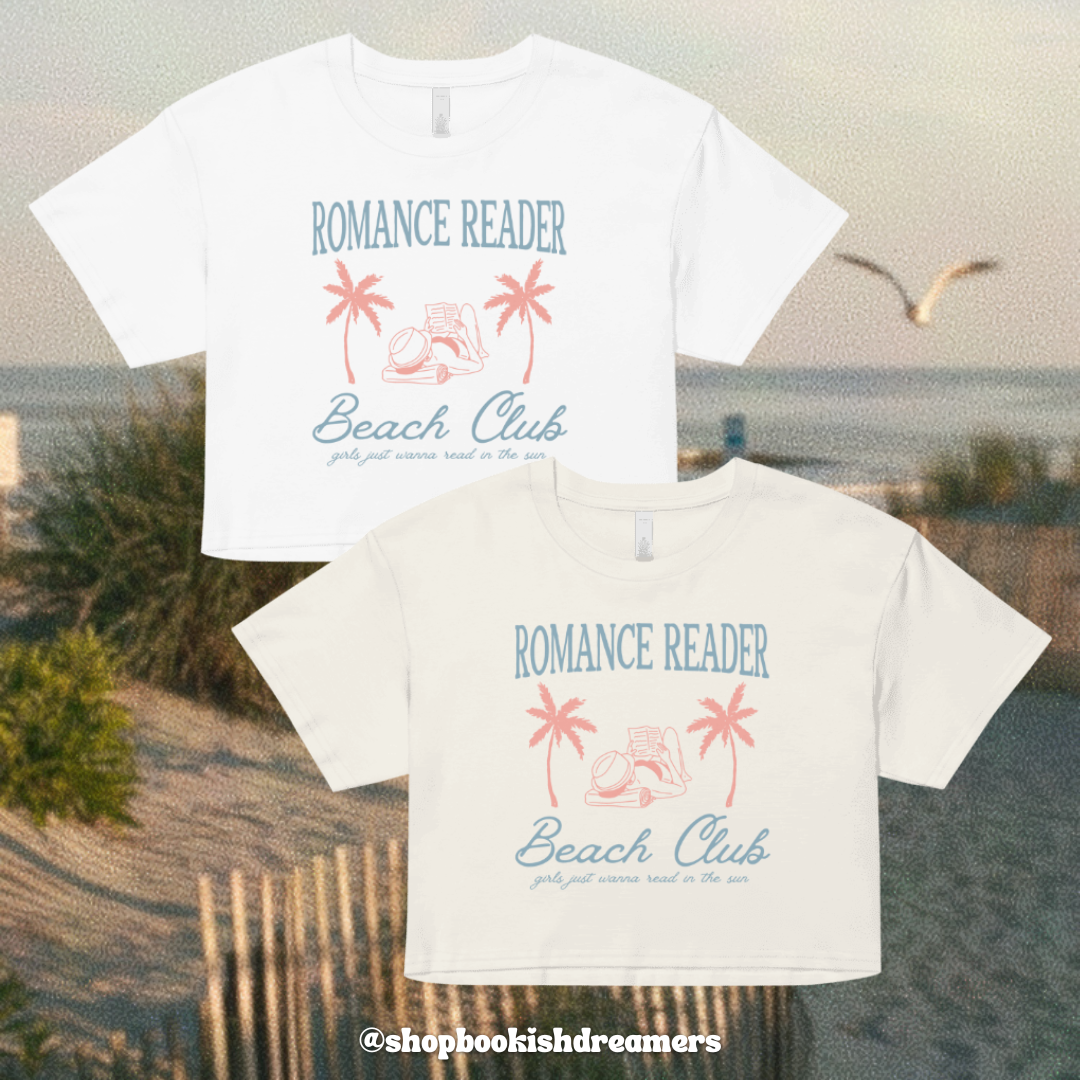 ROMANCE READER BEACH CLUB CROP TEE