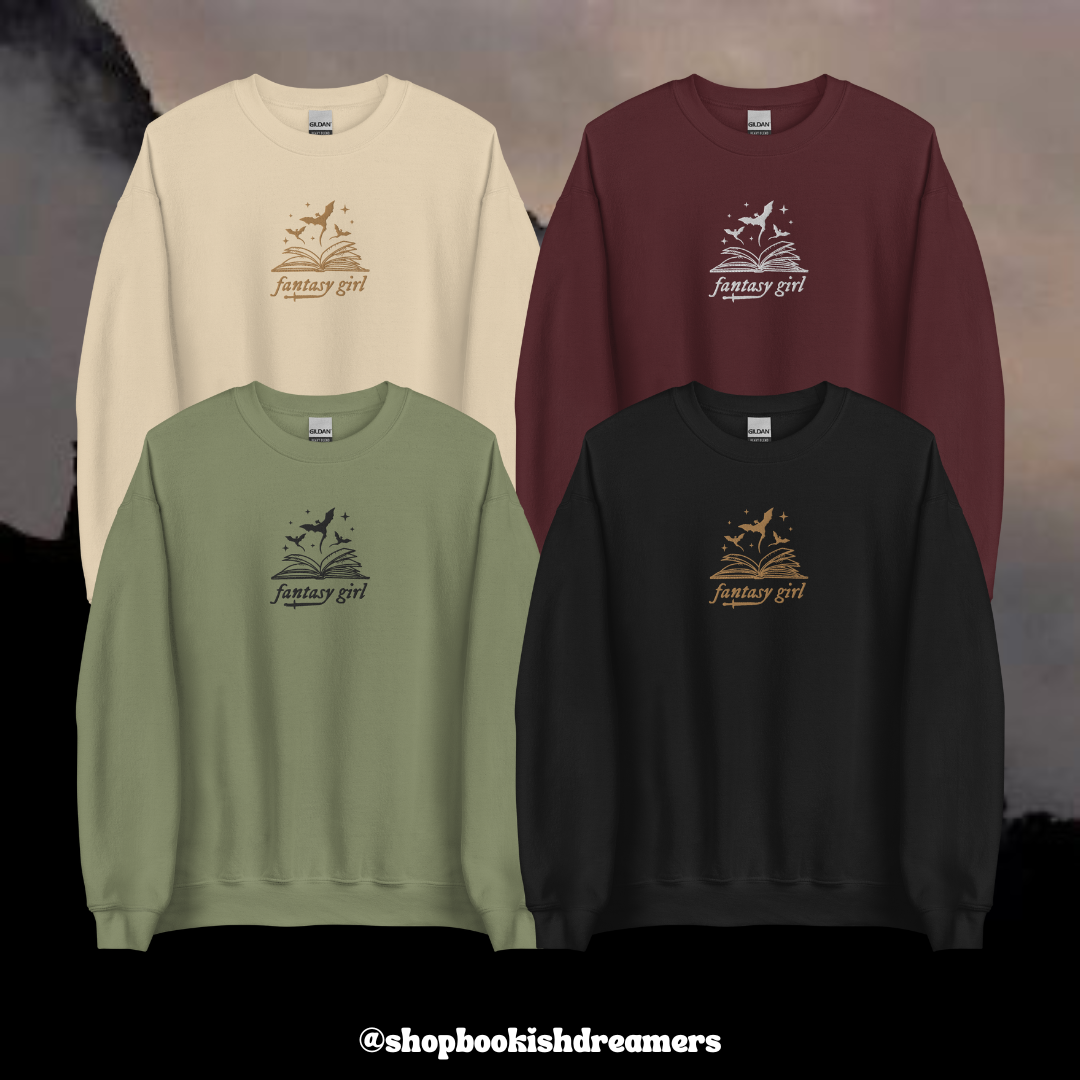 FANTASY GIRL EMBROIDERED CREWNECK