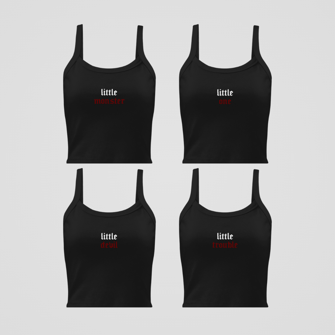 DEVIL'S NIGHT NICKNAMES EMBROIDERED BABY TANKS