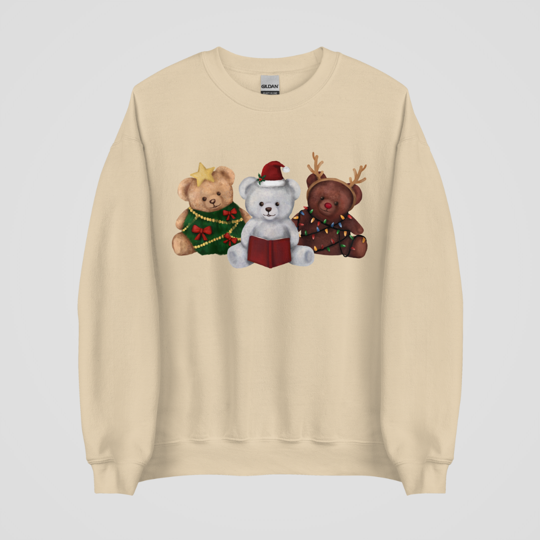 CHRISTMAS TEDDY READERS CREWNECK