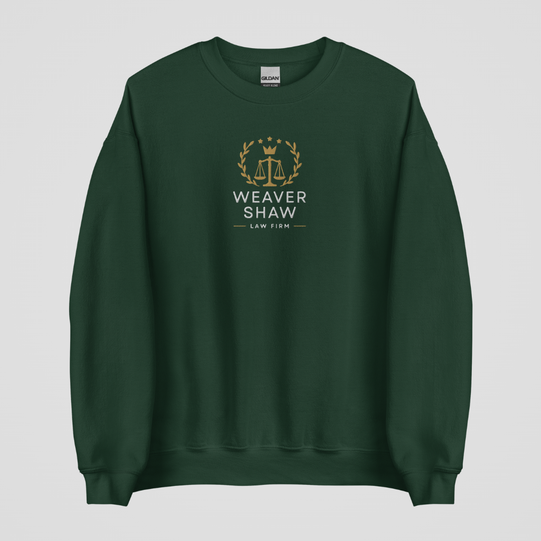 WEAVER & SHAW EMBROIDERED CREWNECK