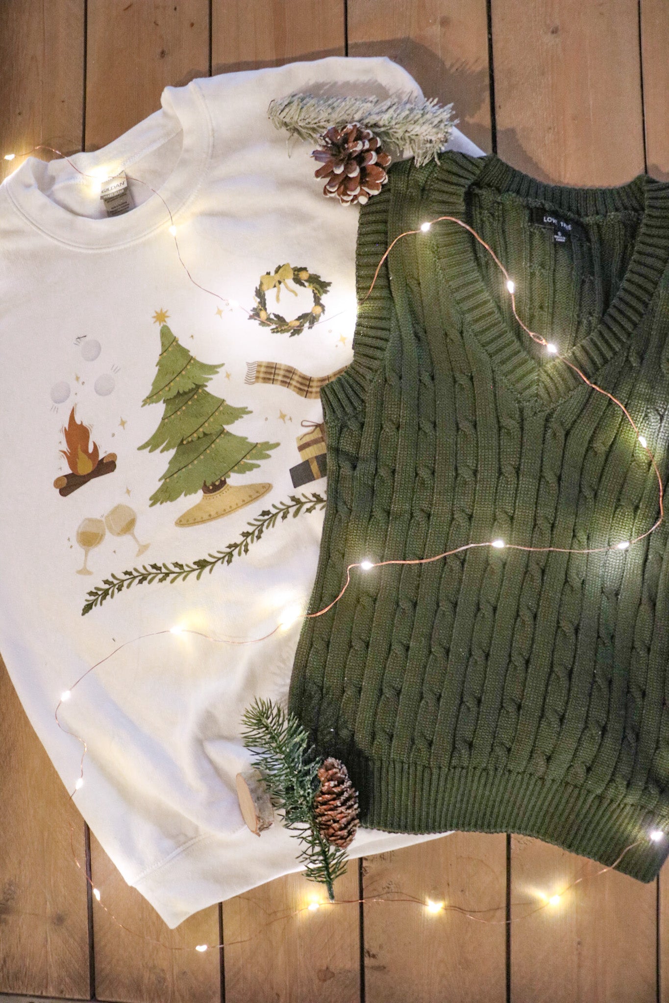LADY OF WINTER SWEATER VEST IN EVERGREEN