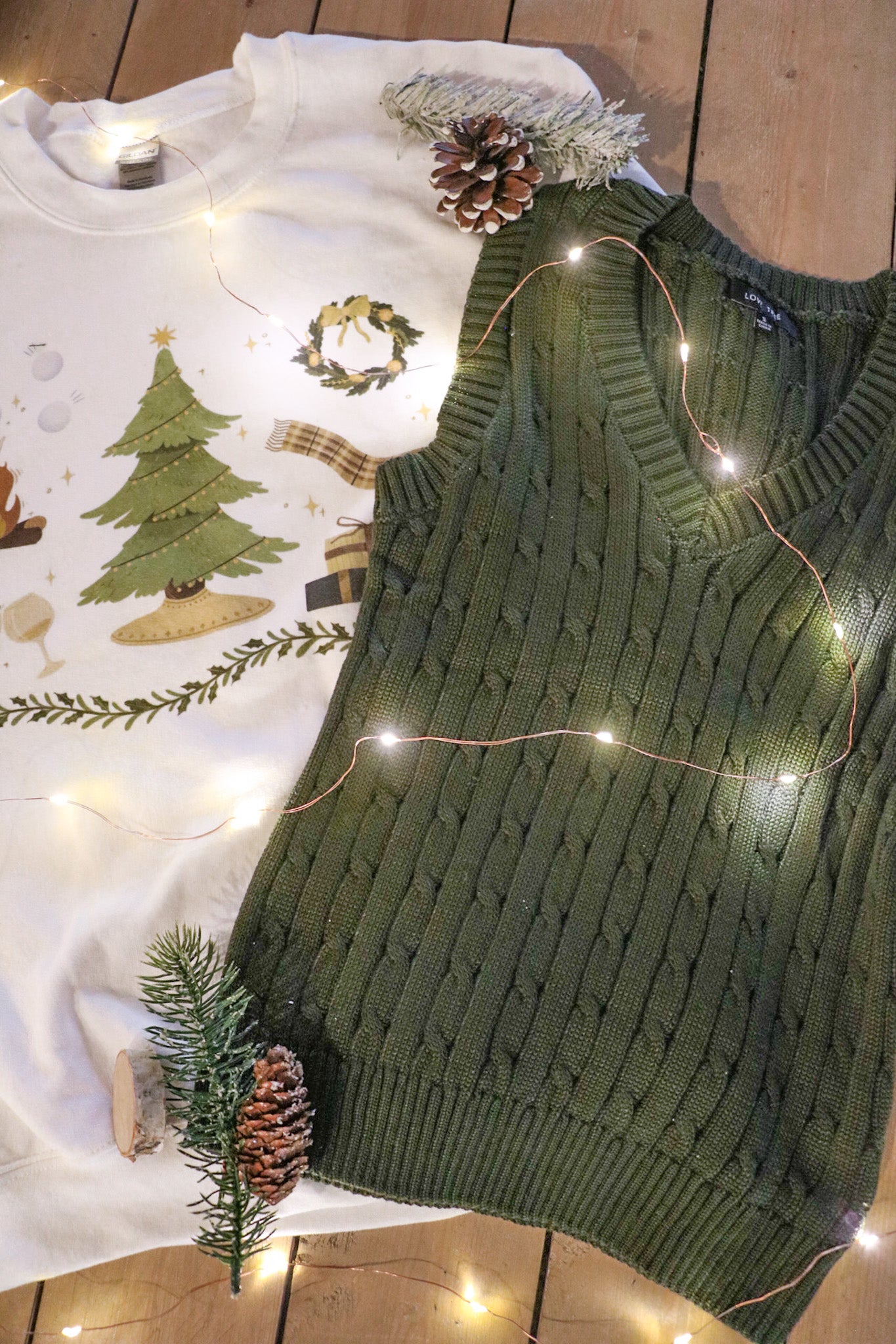 LADY OF WINTER SWEATER VEST IN EVERGREEN