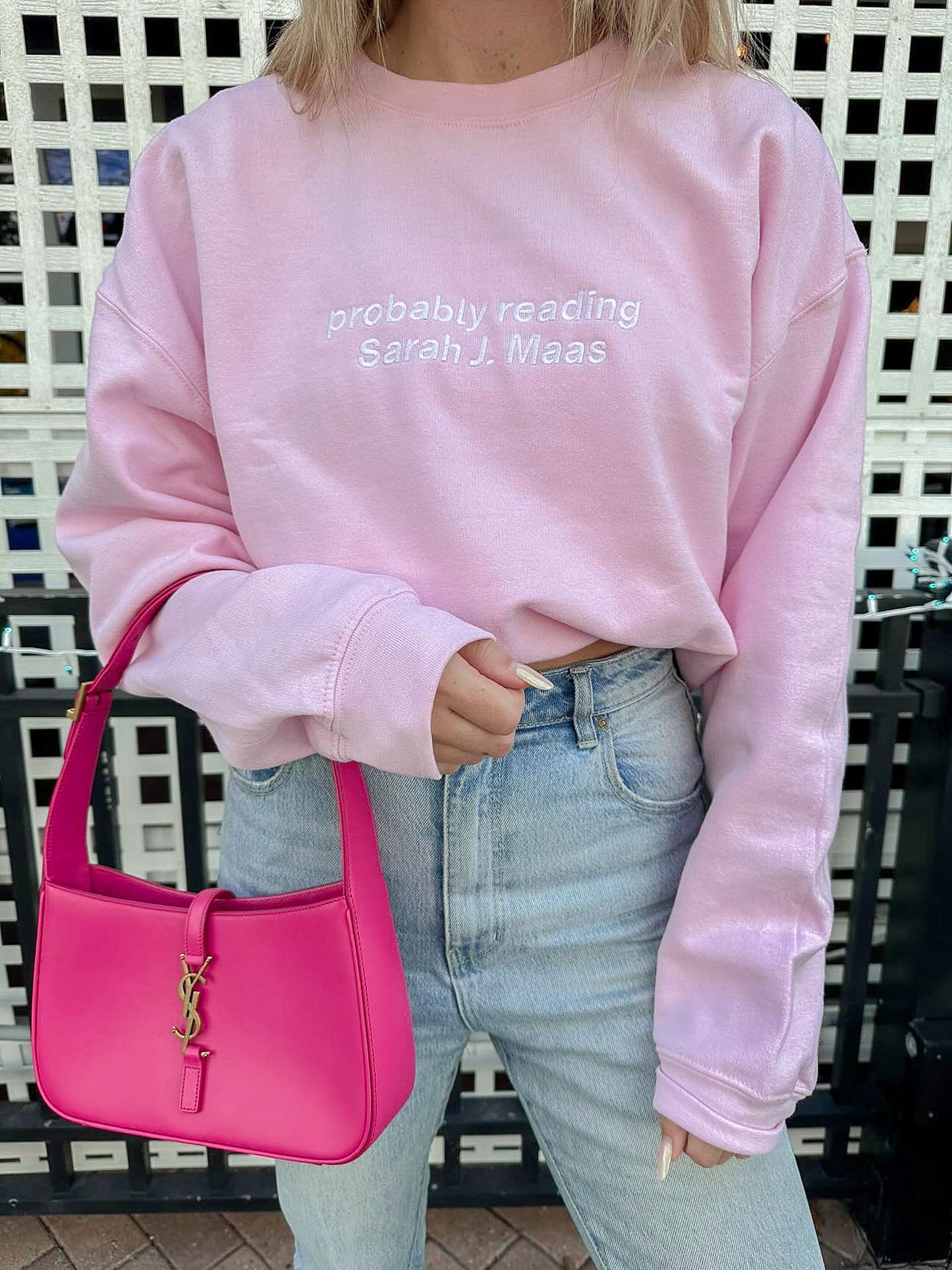 PROBABLY READING SJM EMBROIDERED CREWNECK