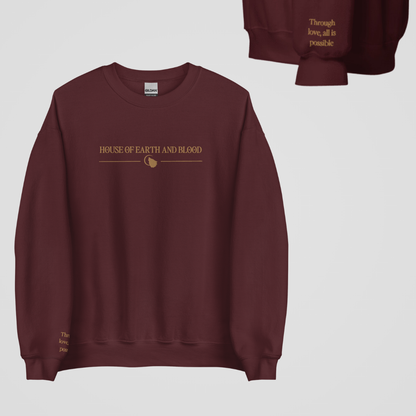 SARAH J MAAS BOOKS EMBROIDERED CREWNECKS