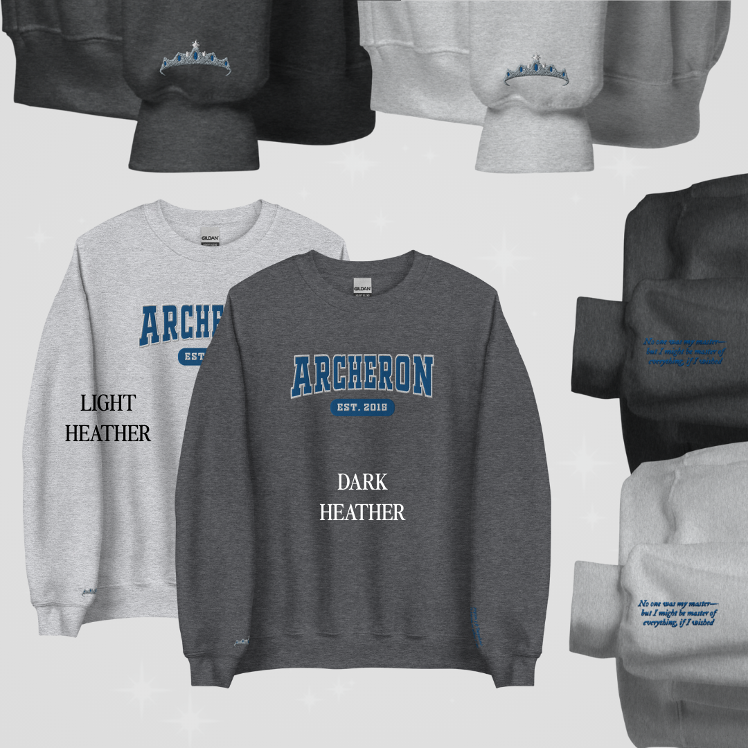 ACOTAR COLLEGIATE EMBROIDERED CREWNECKS *RHYSAND x FEYRE EDITION
