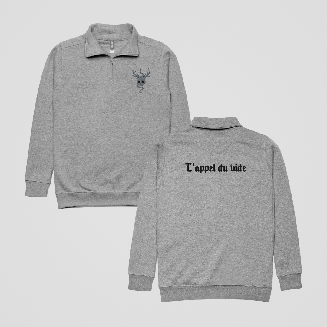 CALL OF THE VOID EMBROIDERED FLEECE QUARTER-ZIP JACKET