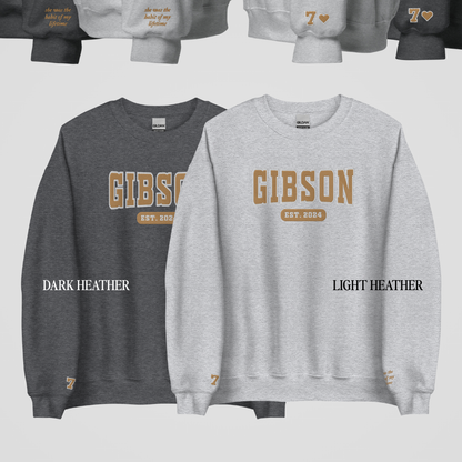 TOMMEN COLLEGIATE EMBROIDERED CREWNECKS *GIBSIE x CLAIRE EDITION