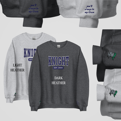 ROYAL ELITE COLLEGIATE EMBROIDERED CREWNECKS *XANDER x KIM EDITION
