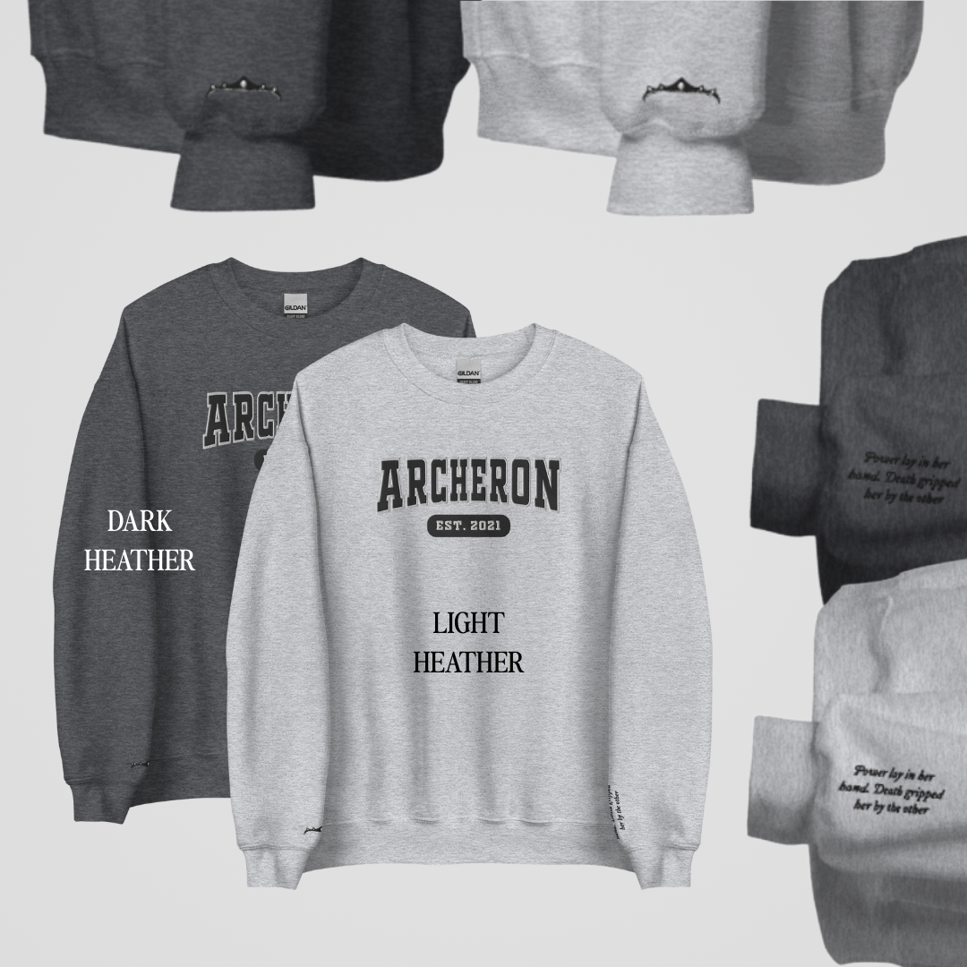 ACOTAR COLLEGIATE EMBROIDERED CREWNECKS *CASSIAN x NESTA EDITION
