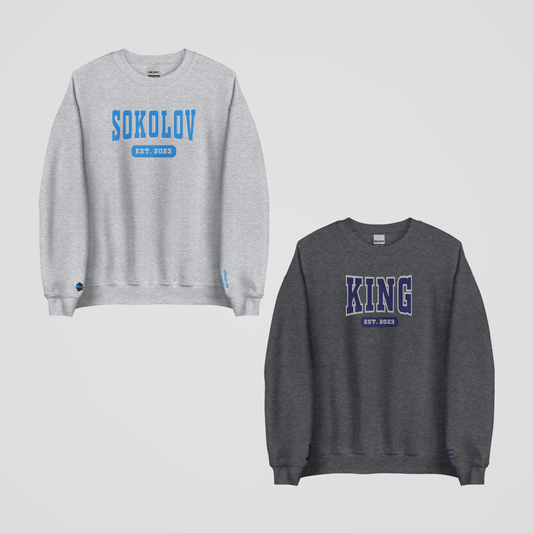LEGACY OF GODS COLLEGIATE EMBROIDERED CREWNECKS *LANDON x MIA EDITION