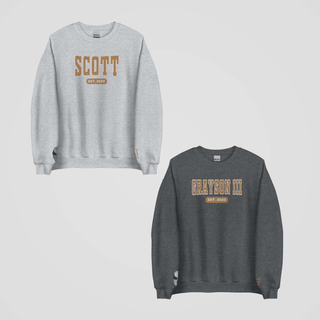 DEVIL'S NIGHT COLLEGIATE EMBROIDERED CREWNECKS *WILL x EMORY EDITION