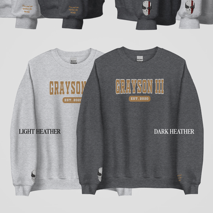 DEVIL'S NIGHT COLLEGIATE EMBROIDERED CREWNECKS *WILL x EMORY EDITION