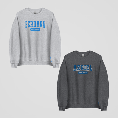 ACOTAR COLLEGIATE EMBROIDERED CREWNECKS *AZRIEL x GWYN EDITION