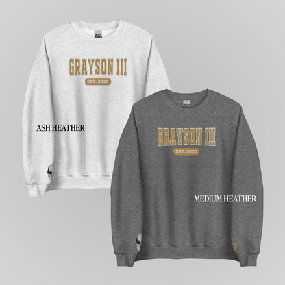 DEVIL'S NIGHT COLLEGIATE EMBROIDERED CREWNECKS *WILL x EMORY EDITION