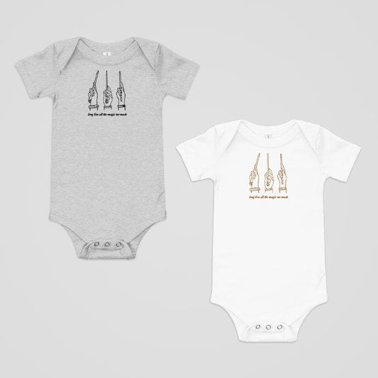 LONG LIVE EMBROIDERED BABY ONESIE