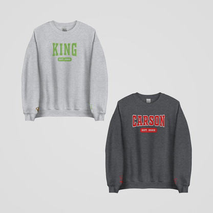 LEGACY OF GODS COLLEGIATE EMBROIDERED CREWNECKS *KILLIAN x GLYNDON EDITION