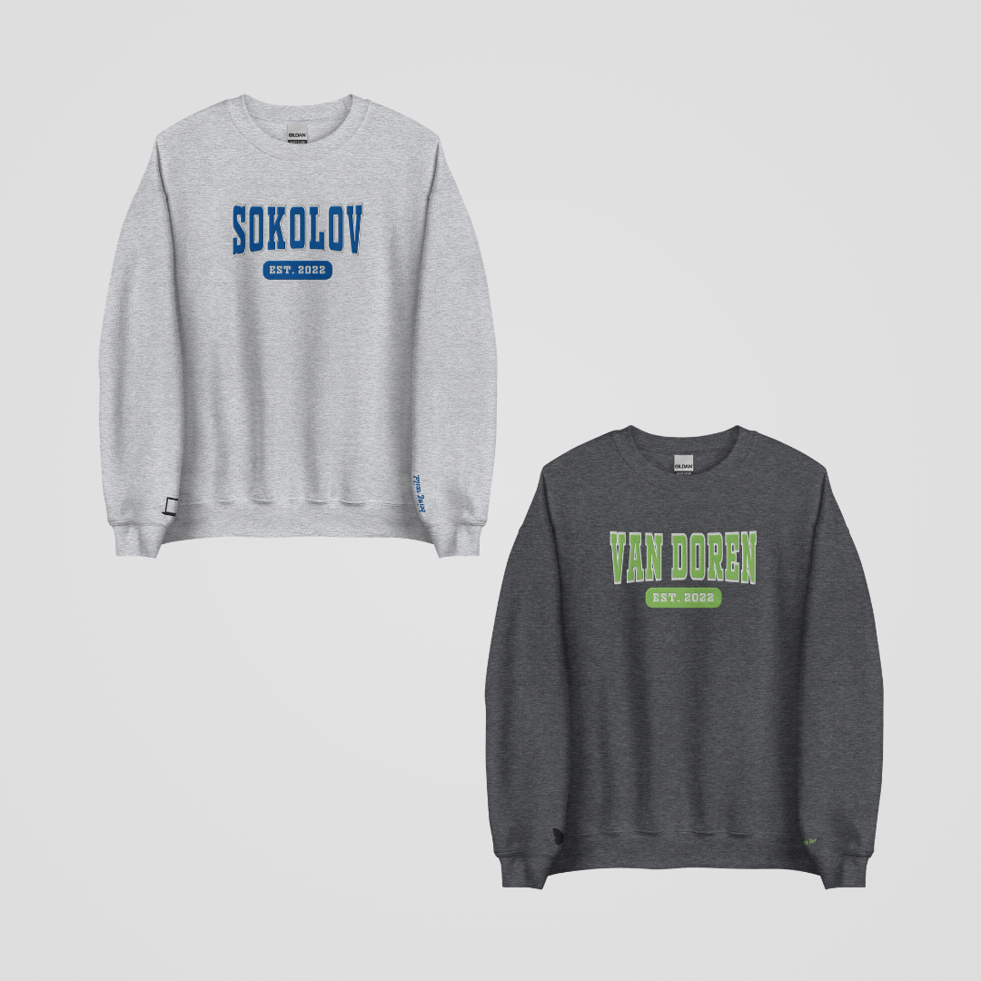 EMPIRE COLLEGIATE EMBROIDERED CREWNECKS *KNOX x ANASTASIA EDITION