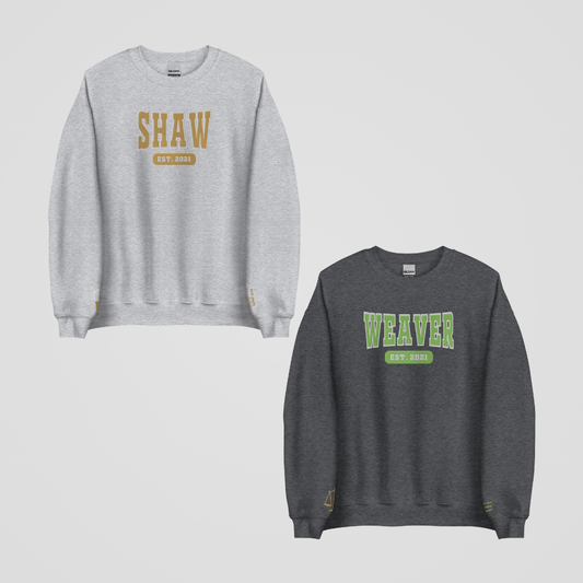EMPIRE COLLEGIATE EMBROIDERED CREWNECKS *NATHANIEL x GWYNETH EDITION