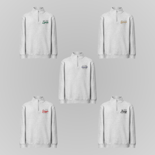 TOMMEN BOYS MOCK-NECK QUARTER-ZIP SWEATERS