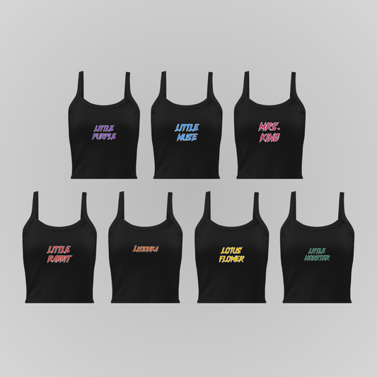 LEGACY OF GODS NICKNAMES EMBROIDERED BABY TANKS
