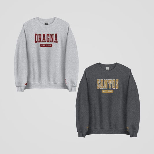 CARAVAL COLLEGIATE EMBROIDERED CREWNECKS *SCARLETT x JULIAN EDITION