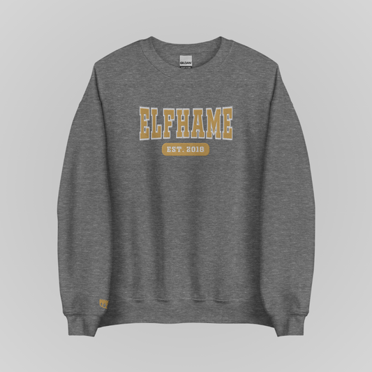 COLLEGIATE EMBROIDERED CREWNECK *ELFHAME EDITION