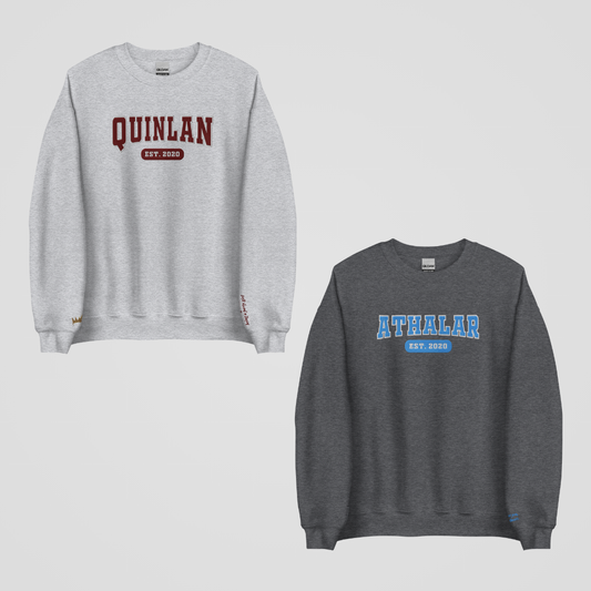 CRESCENT CITY COLLEGIATE EMBROIDERED CREWNECKS *HUNT x BRYCE EDITION