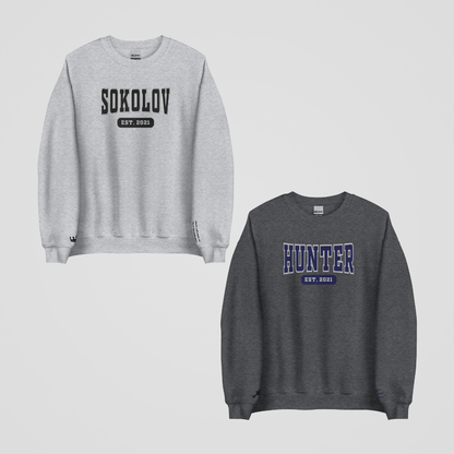 BRATVA COLLEGIATE EMBROIDERED CREWNECKS *KYLE x RAI EDITION
