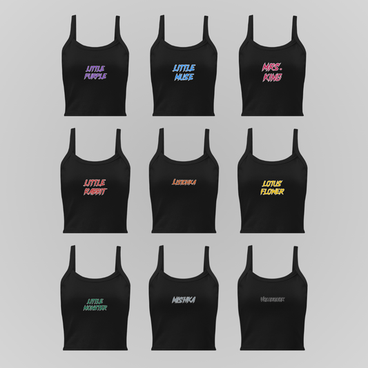 LEGACY OF GODS NICKNAMES EMBROIDERED BABY TANKS