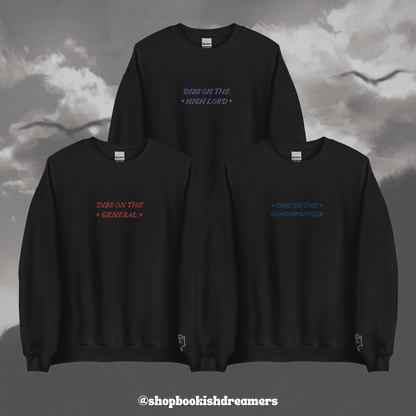 DIBS ON THE GENERAL EMBROIDERED CREWNECK